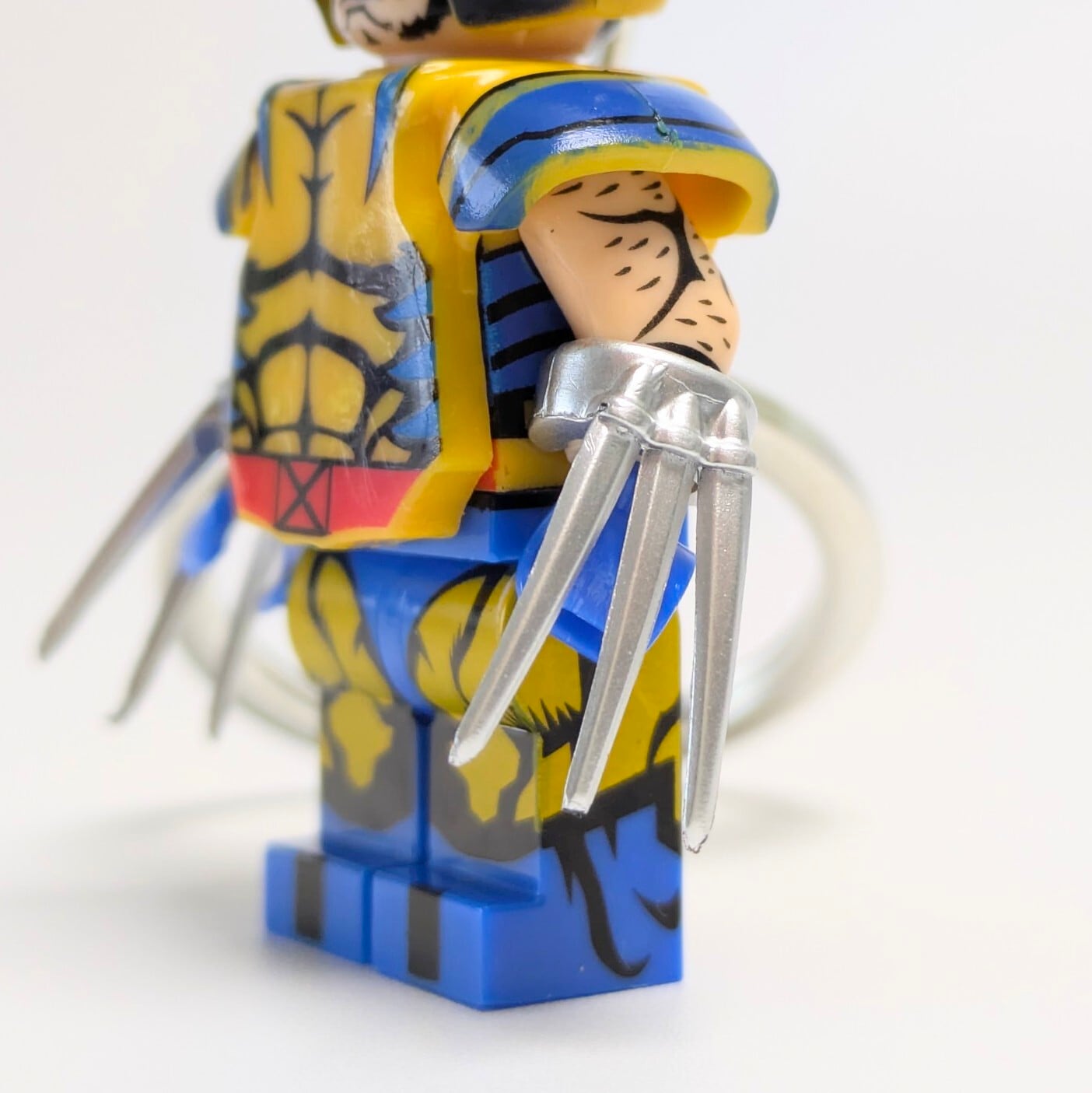 【ブロックフィギュアキーホルダー】Wolverine ( ウルヴァリン ) 原作コミックver. / X-MEN / ニューアベンジャーズ / MARVEL〚アメリカン雑貨 アメトイ〛