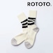 ROTOTO ロトト コースリブ オールドスクール クルーソックス COARSE RIBBED OLDSCHOOL CREW SOCKS R1255 メンズ レディース 靴下 日本製 ラインソックス