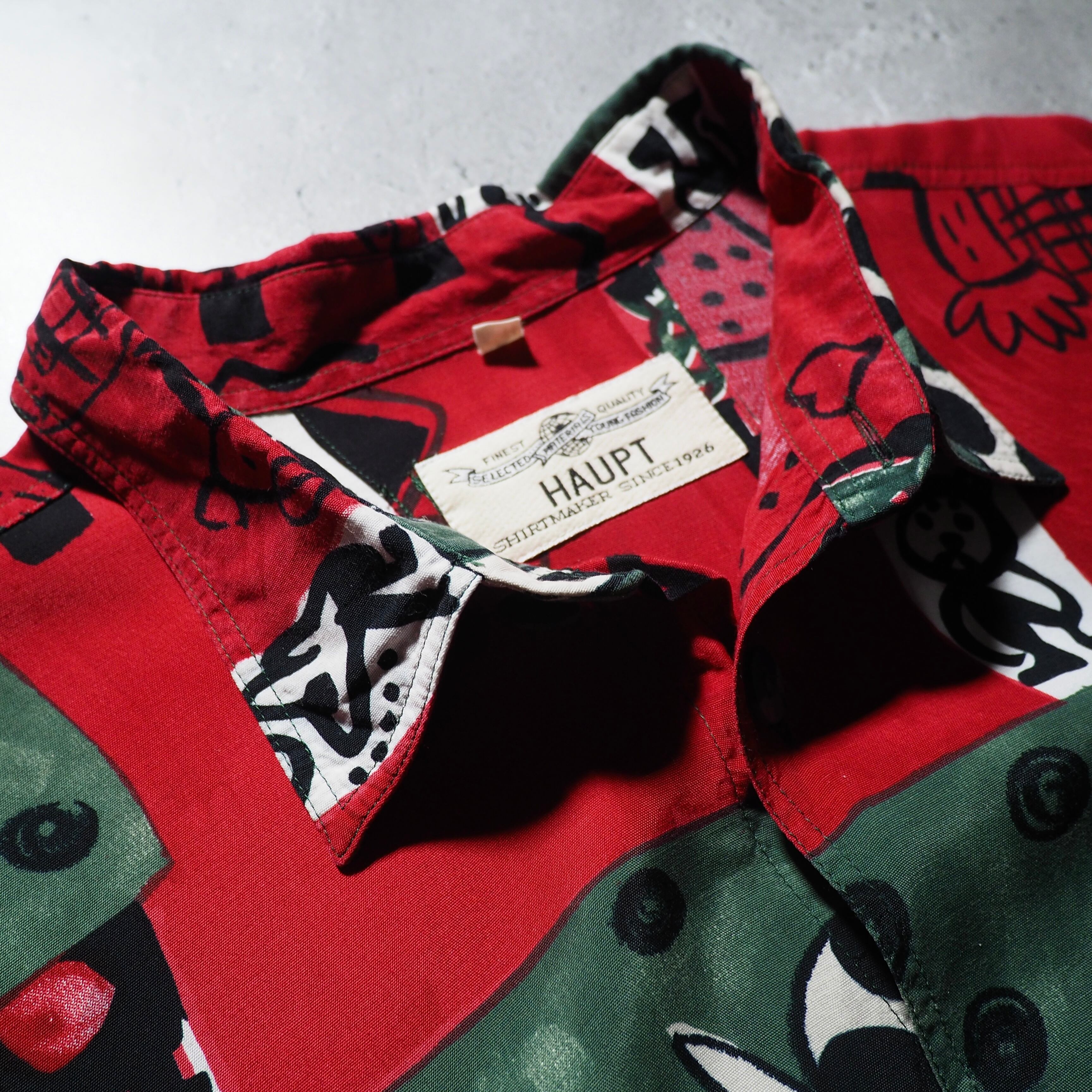 1990s Modern Retro art Painting vintage Drape loose shirt