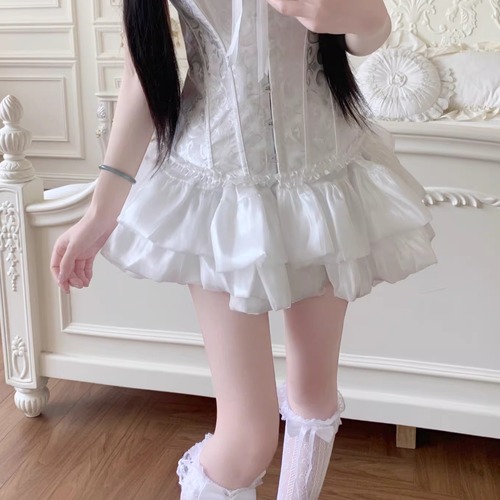 2色／ティアードフリルミニスカート ・75871