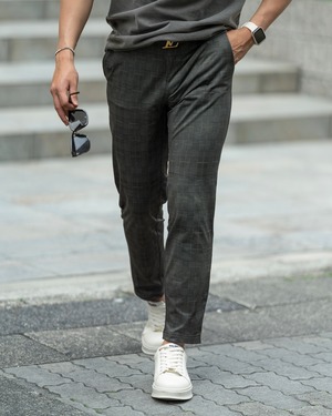 極上ラグジュアリーチェックスラックス【BEL-M-019】