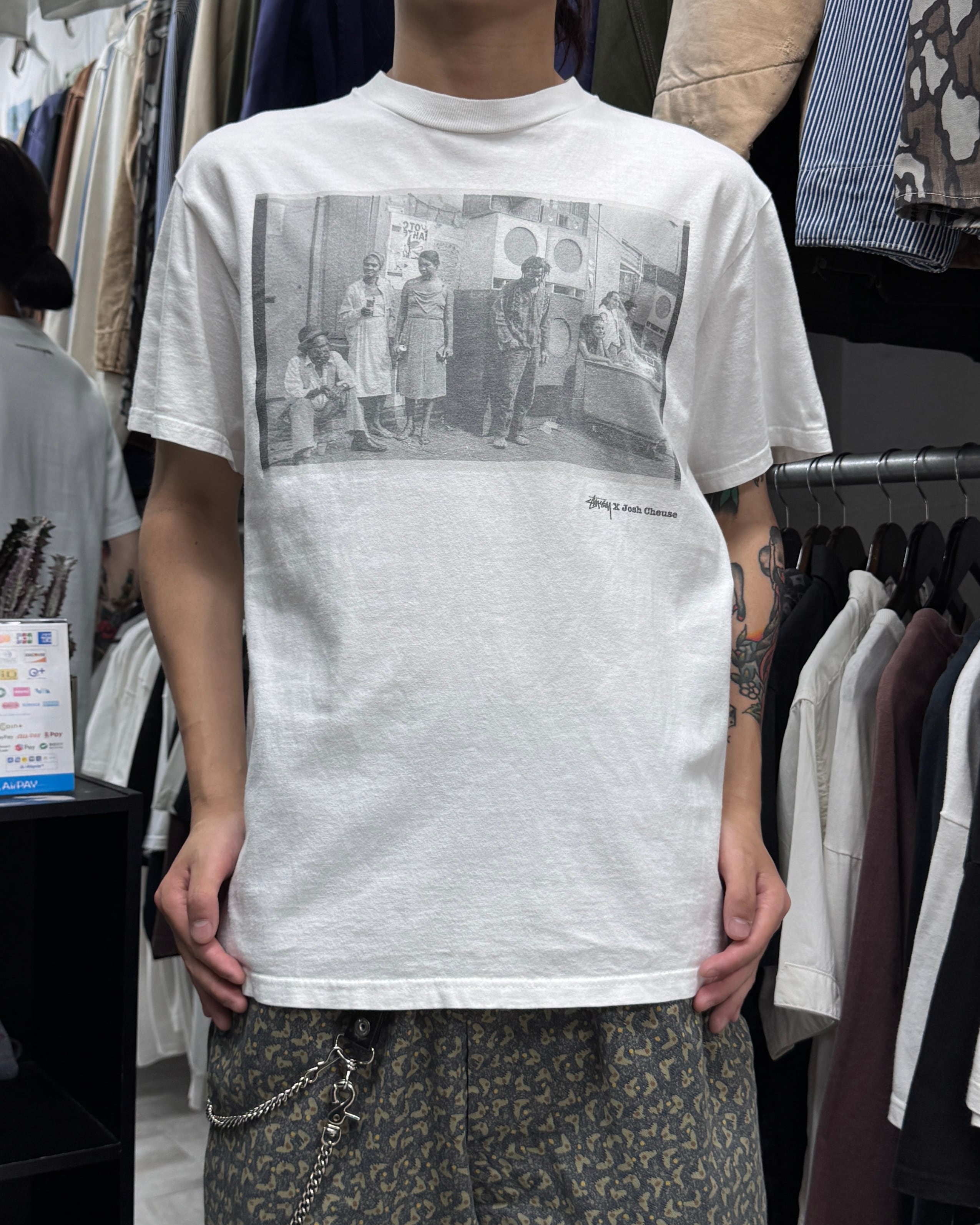 00's old stussy Photo Design Tee ”Josh Cheuse” ” Rockers Galore