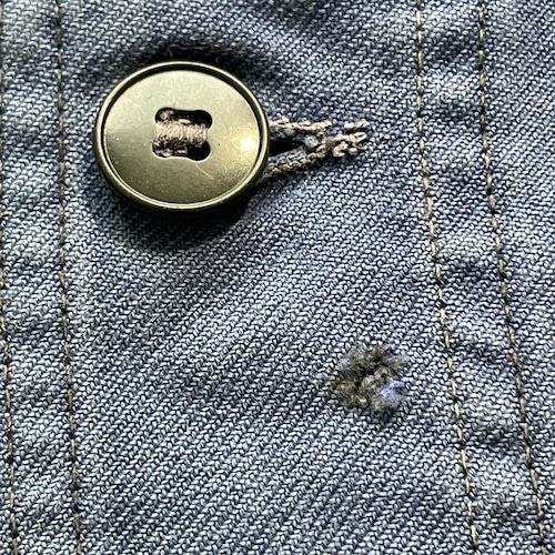 50-60s サンフェード BLEU VERDUN フレンチワークジャケット 詳細写真7