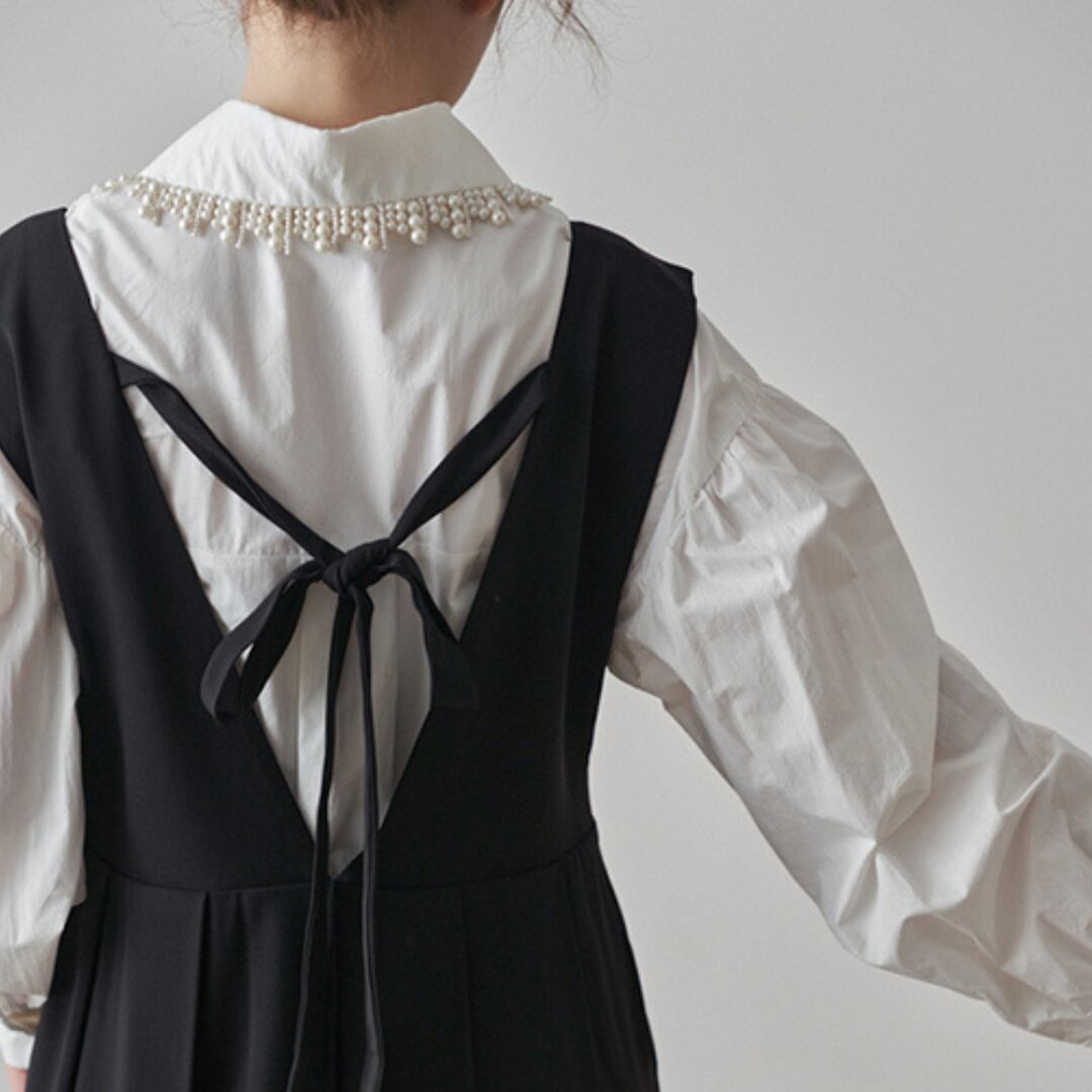 pearl loose long sleeve shirt