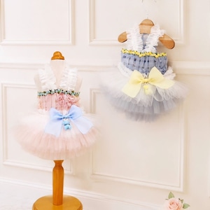 予約販売 Summer tutu Dress(2color) ※ヘアピン付き XXS-XL 韓国ハンドメイド作家
