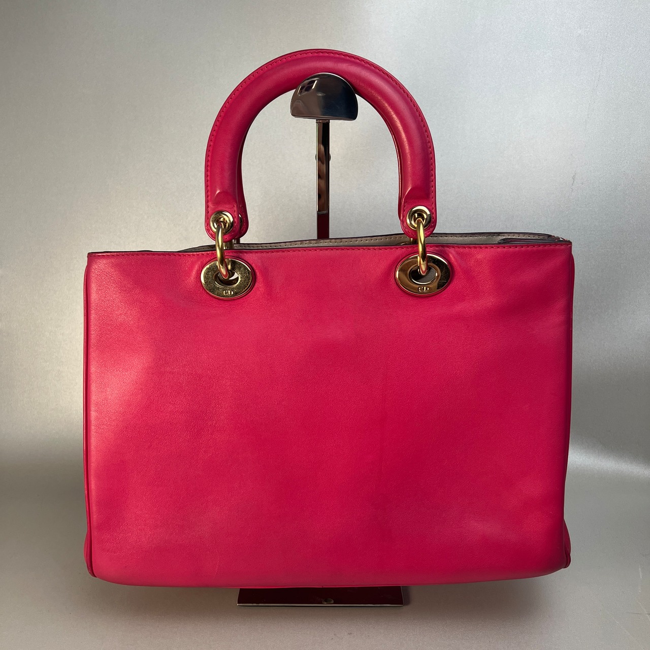 Dior ディオール 2way レザー ハンドバッグ ピンク A-10016