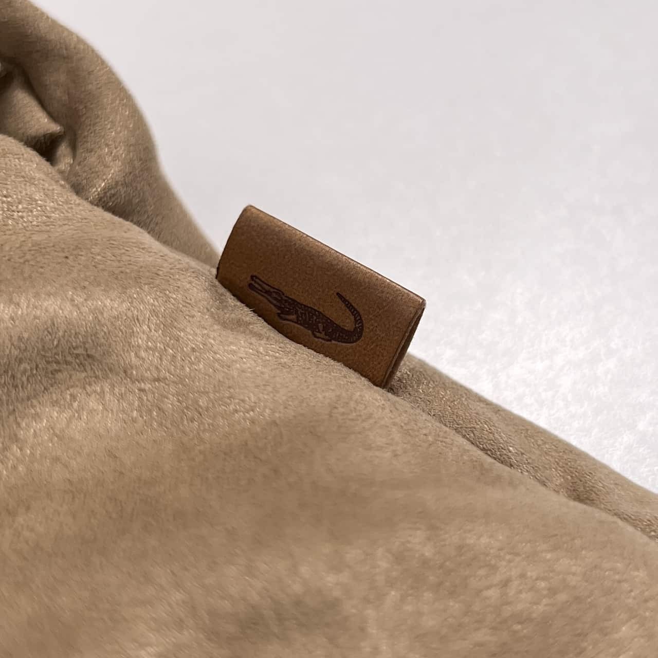 Crocodile クロコダイル スエード風生地 ハイネック ダウンジャケット M/ベージュ系 レディース