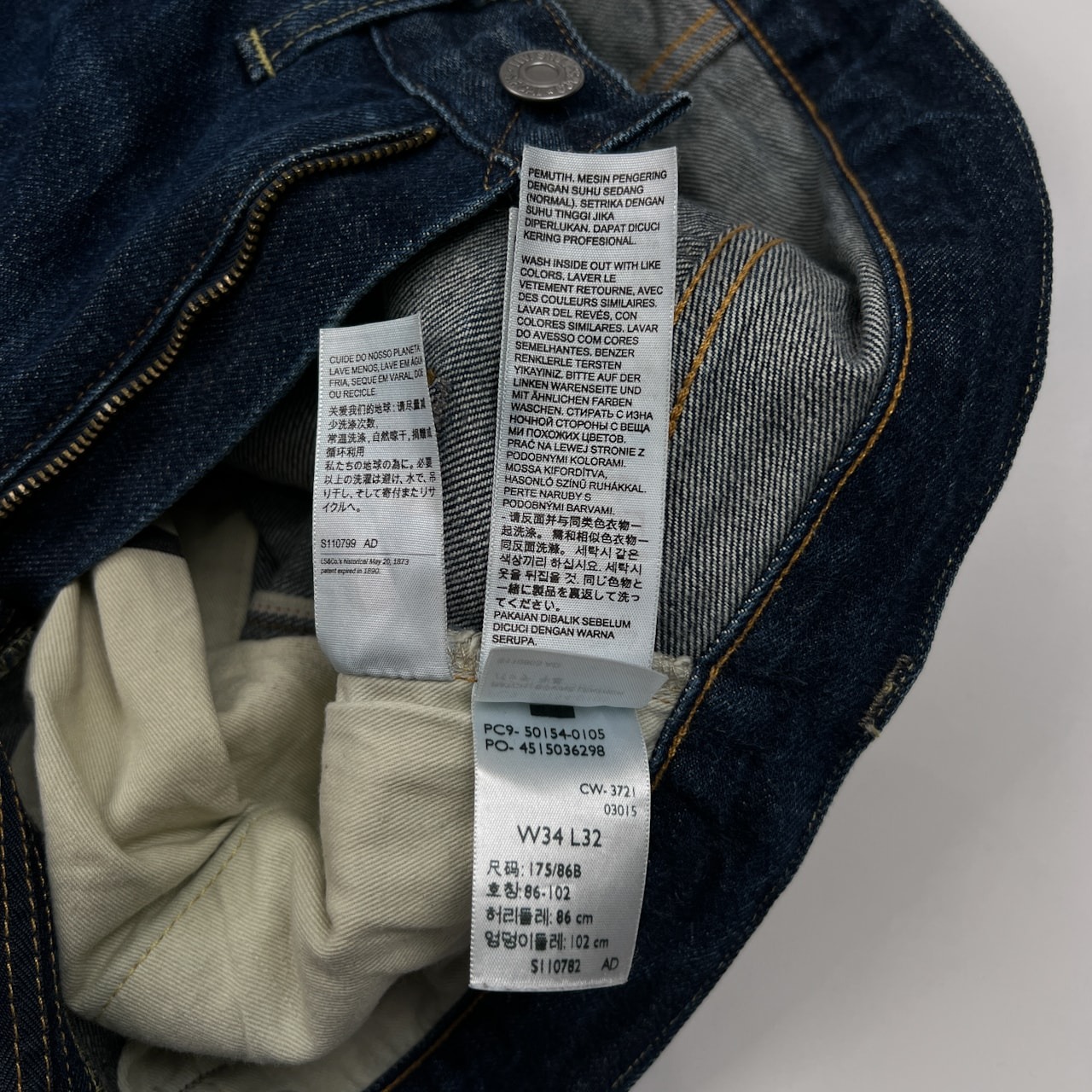 LEVI'S VINTAGE CLOTHING 501ZXX 1954年 リーバイス ビンテージクロージング LVC 42TALON 赤耳 セルビッジ デニム パンツ ジーンズ W34