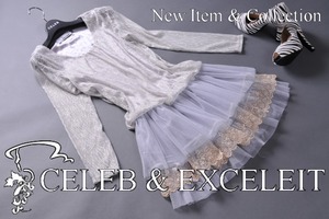 ★送料無料★9号(M)☆ラメネットチュールとオーガンジーのワンピ(OPN8003)