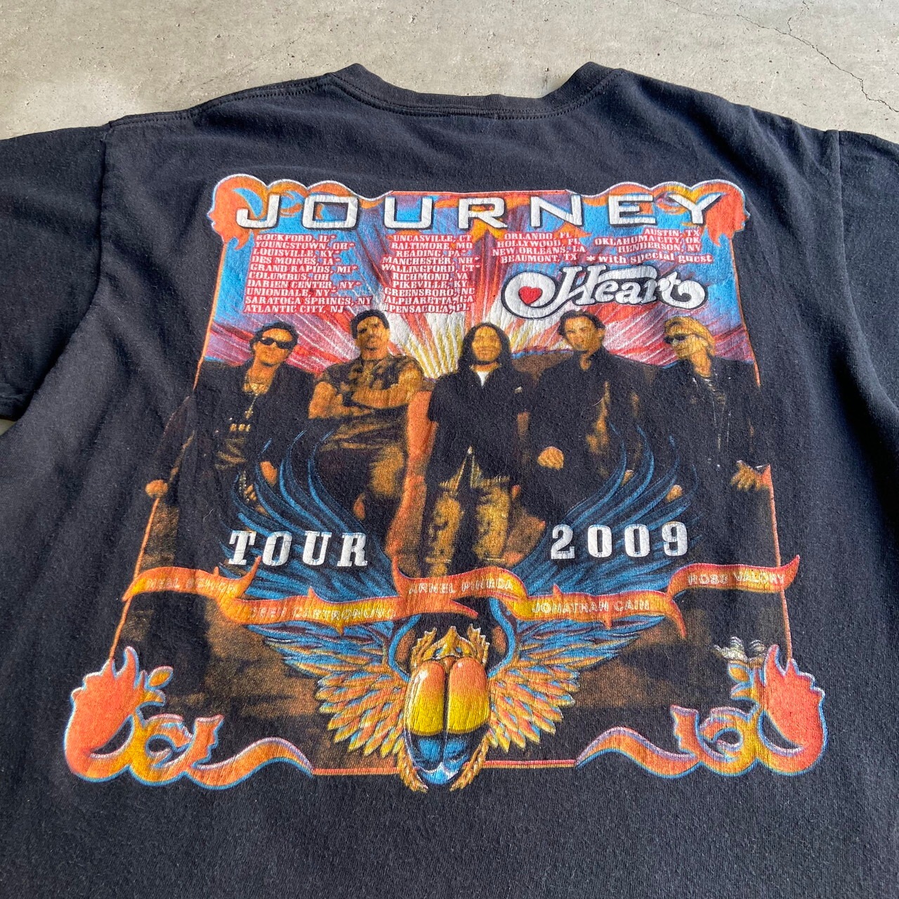 00年代 JOURNEY ジャーニー TOUR 2009 バンドTシャツ メンズL 古着 