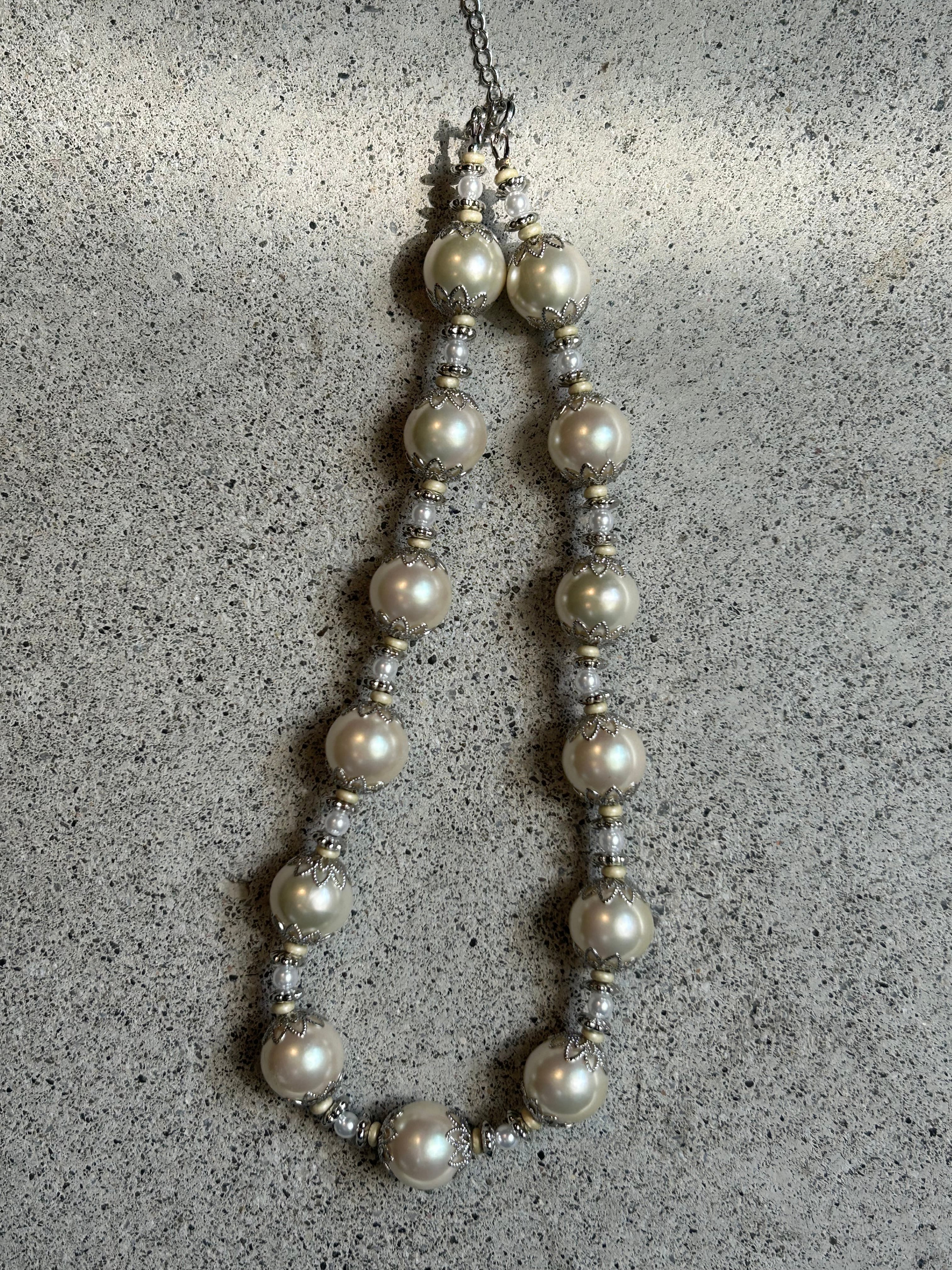 tanakadaisuke metal beads pearl necklace | AAR