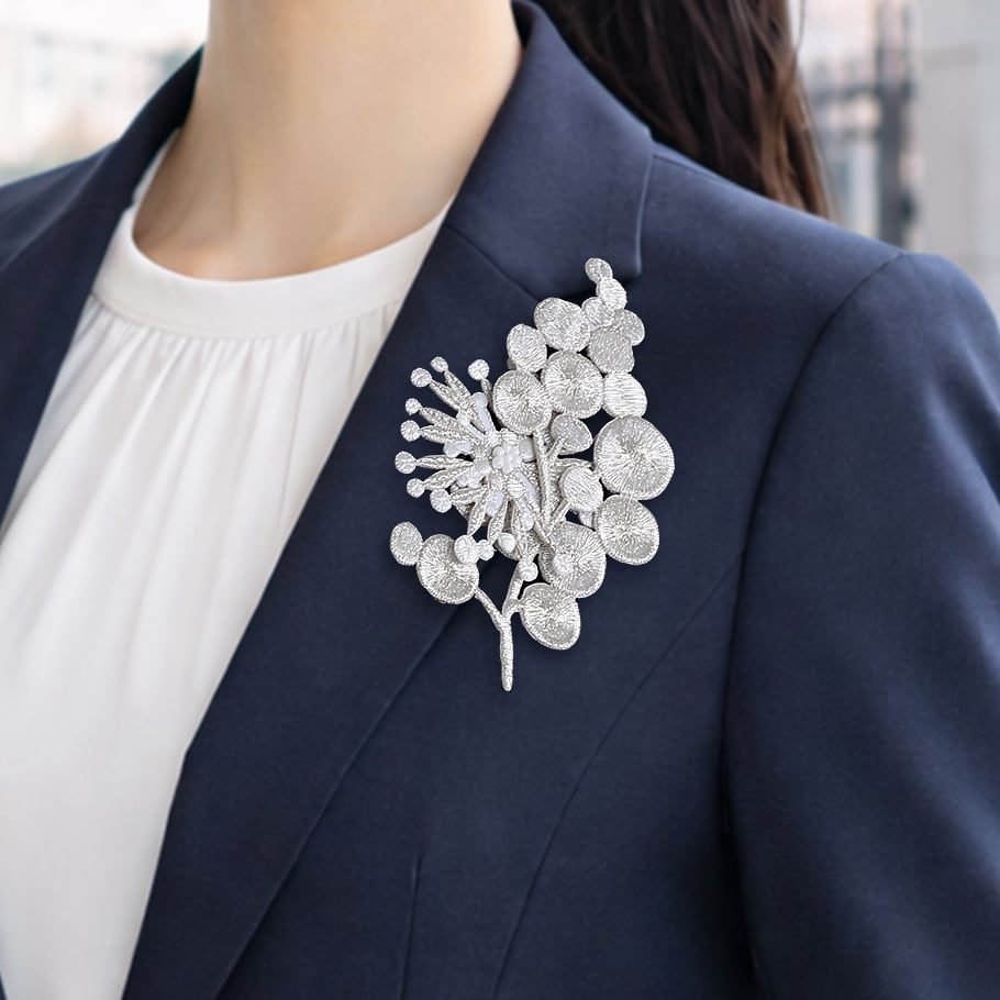 刺繍ブローチ ga.la (br-124)2色