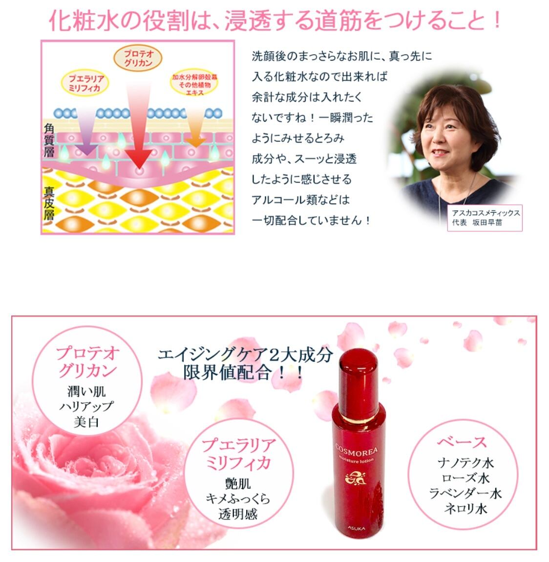 アスカコスメティックス・化粧水 | SARAセレクトショップ