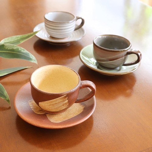 小石原焼 蔵人窯 丸カップ＆ソーサー Koishiwara-yaki Cup and saucer #071