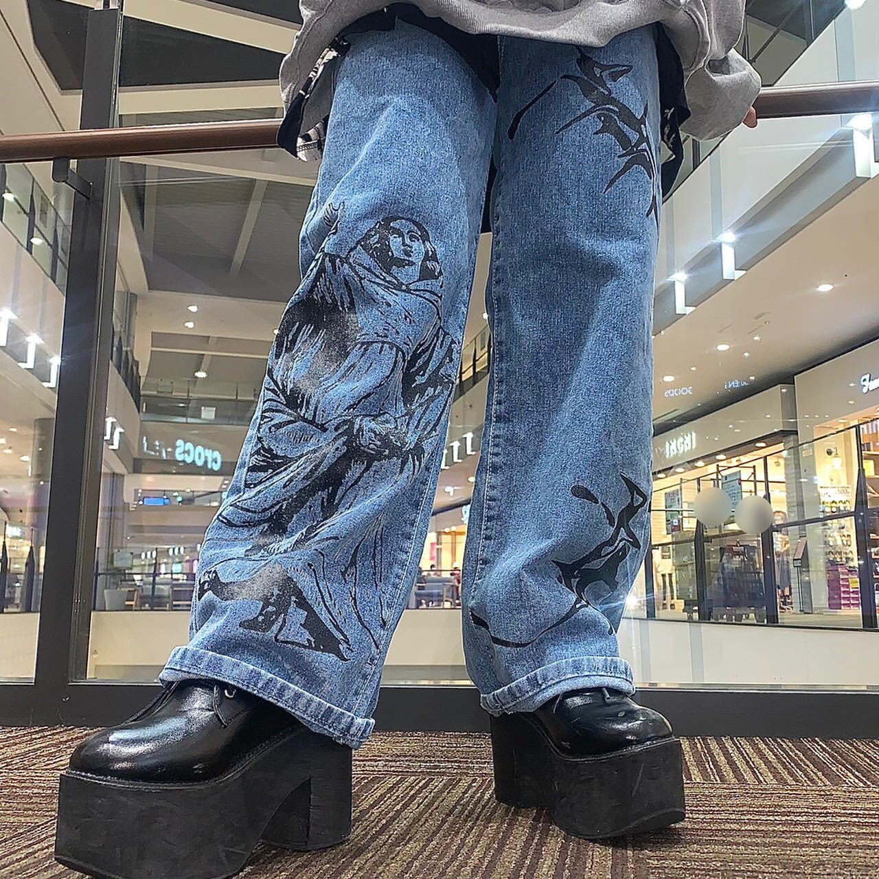 1点もの】TOYAMAde.y10a4 ART JEANS ペイントデニム-