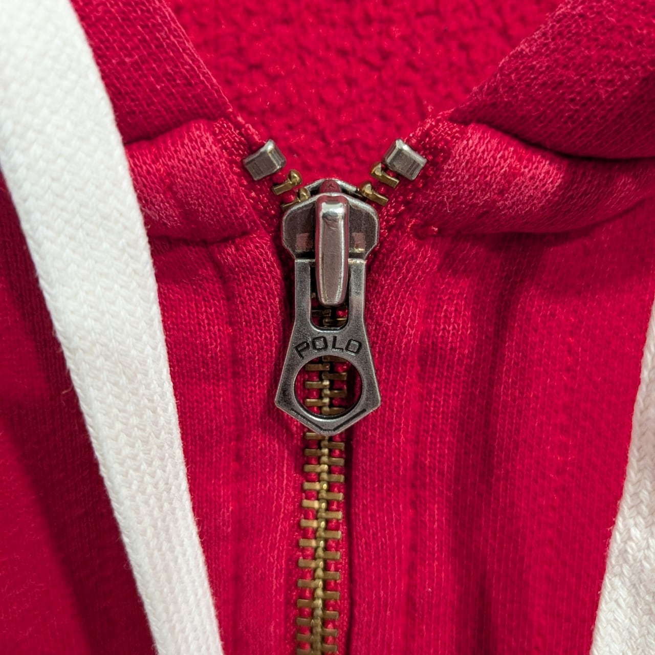 Polo by Ralph Lauren ジップアップパーカー レッド コットンポリ 2XL