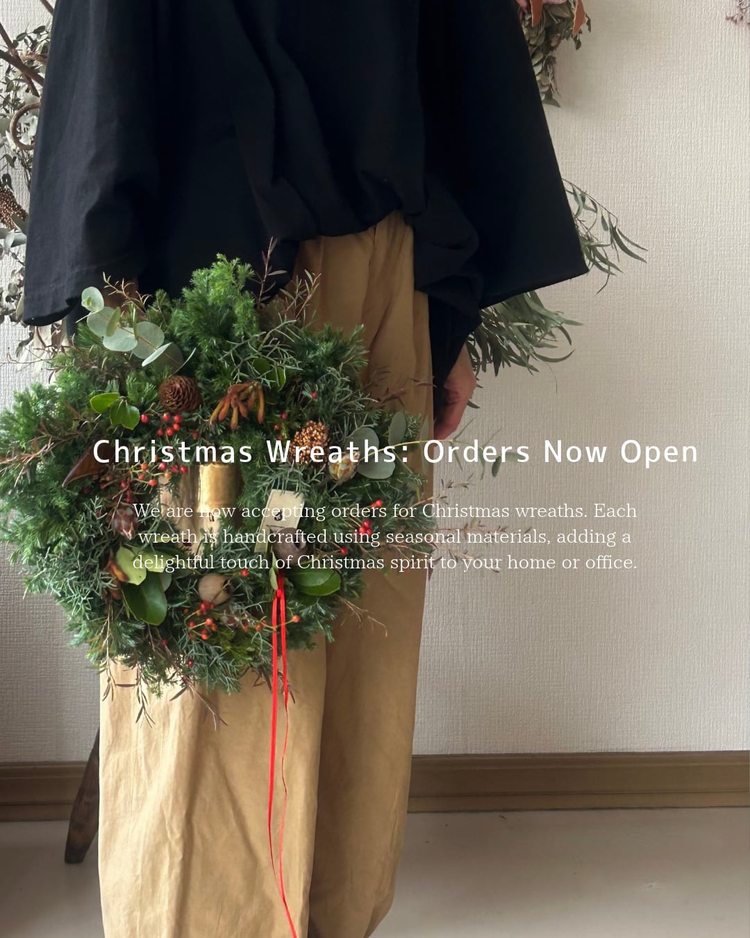 受注製作:クリスマスリース Lサイズ