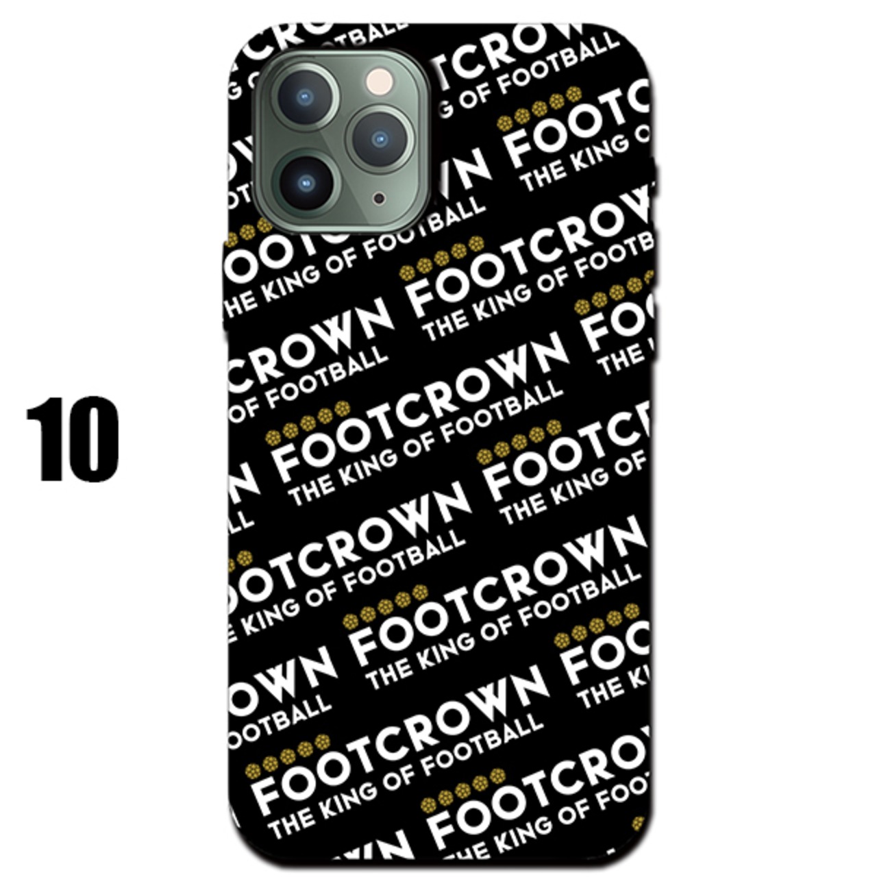 フットクラウン スマホケース ハードケースタイプ ブラック-ホワイトデザイン - 11