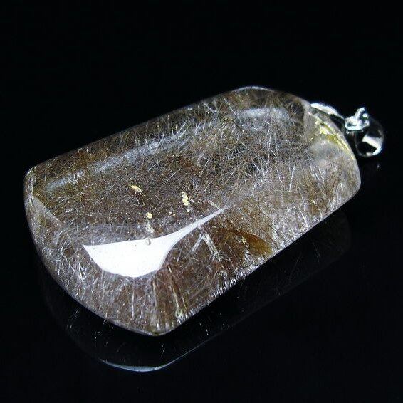 プラチナルチルクォーツ ペンダント 一点物 メール便可 [M便 1/20] 112-13262