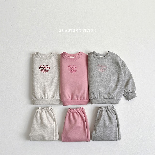 heart embroidery top and bottoms【VIVID】※※10月下旬発送予定