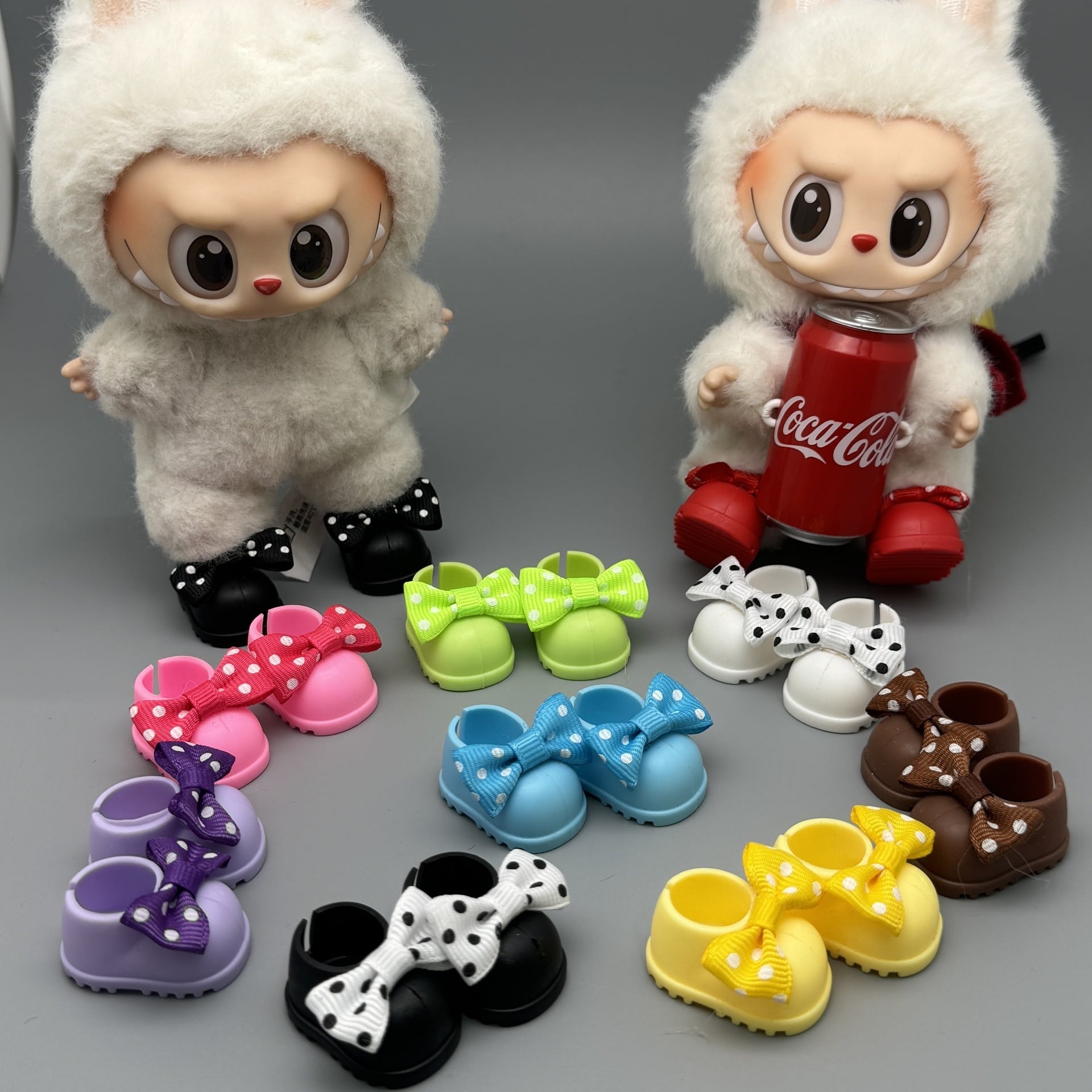 ラブブ 1-3世代 おしゃれ ライン/ハチ シューズ Labubuぬいぐるみ用