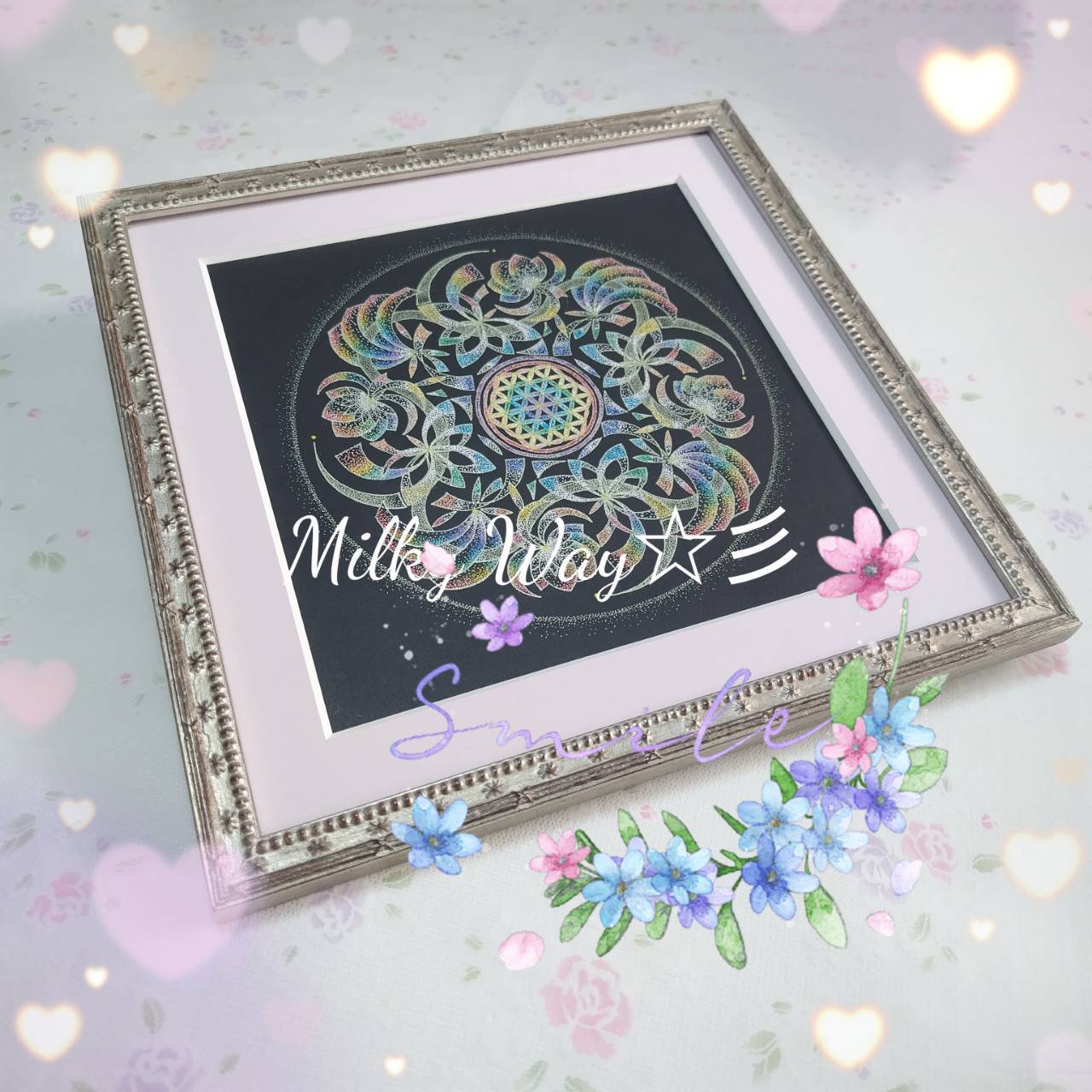 点描曼荼羅画 オーダー製作 15㎝×15㎝ | Milky Way☆彡
