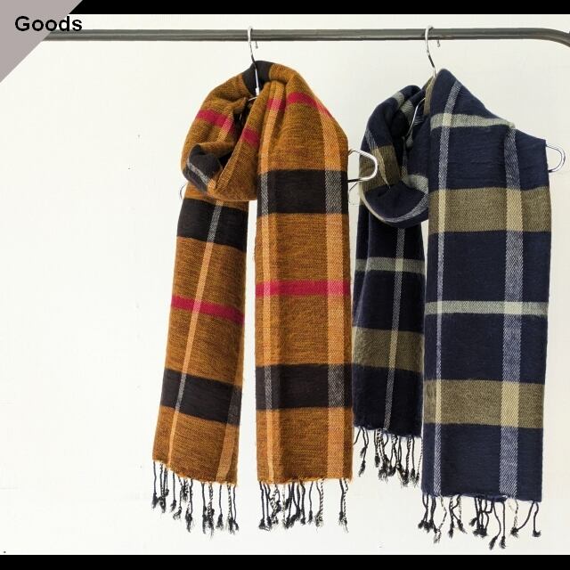 HARVESTY 手織り大判ストール HOMESPUN STOLE