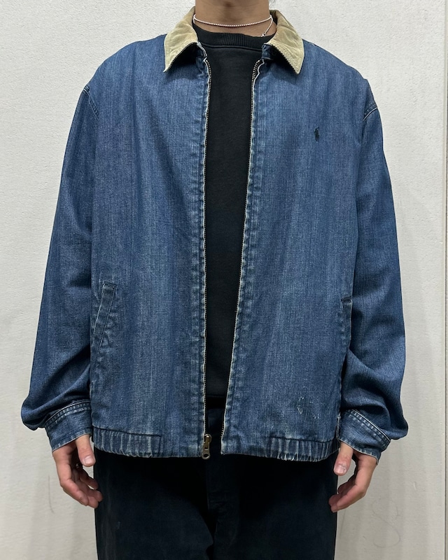 90's Polo by Ralph Lauren Denim Swing Top Jacket ''襟コーデュロイ''【下北沢店】