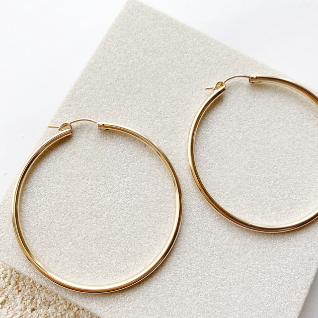 Gold hoop earrings