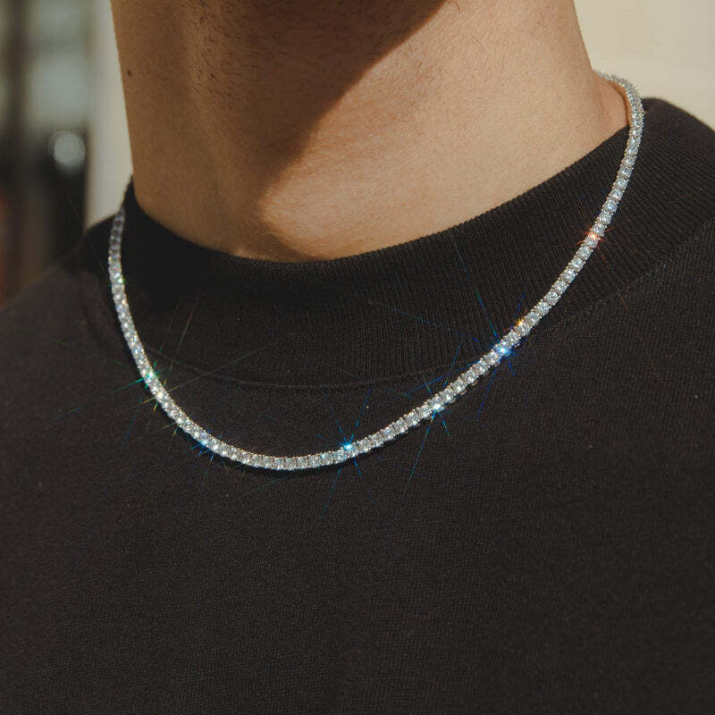 s925 Luxury Tennis Necklace 【3mm / Zirconia】 | Glitter