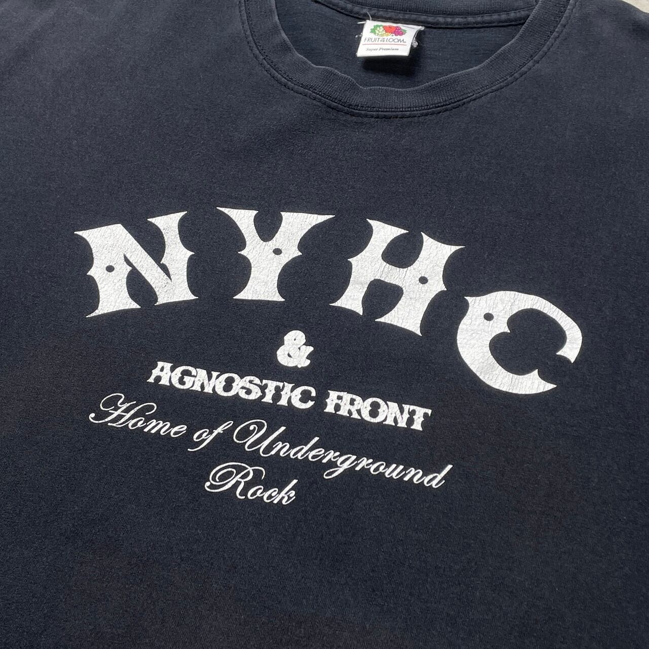 00年代 AGNOSTIC FRONT NYHC バンドTシャツ バンT メンズXL 古着 00s