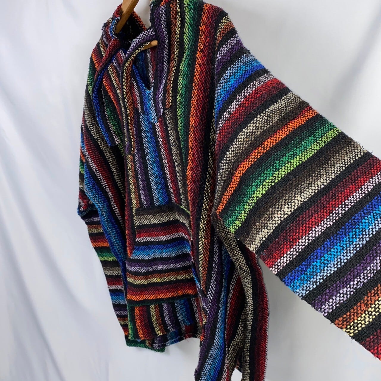 VEL-MEX メキシコ製 メキシカンパーカー マルチカラー XLサイズ ラグ