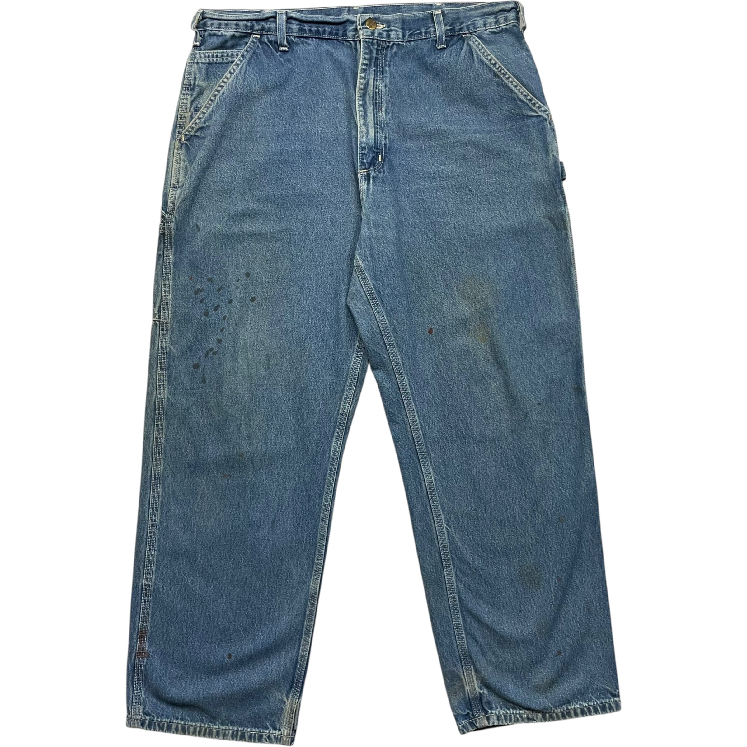 《実寸W38L30》Carhartt カーハート ワークパンツ ペインターパンツ デニムパンツ ペンキ no.8843