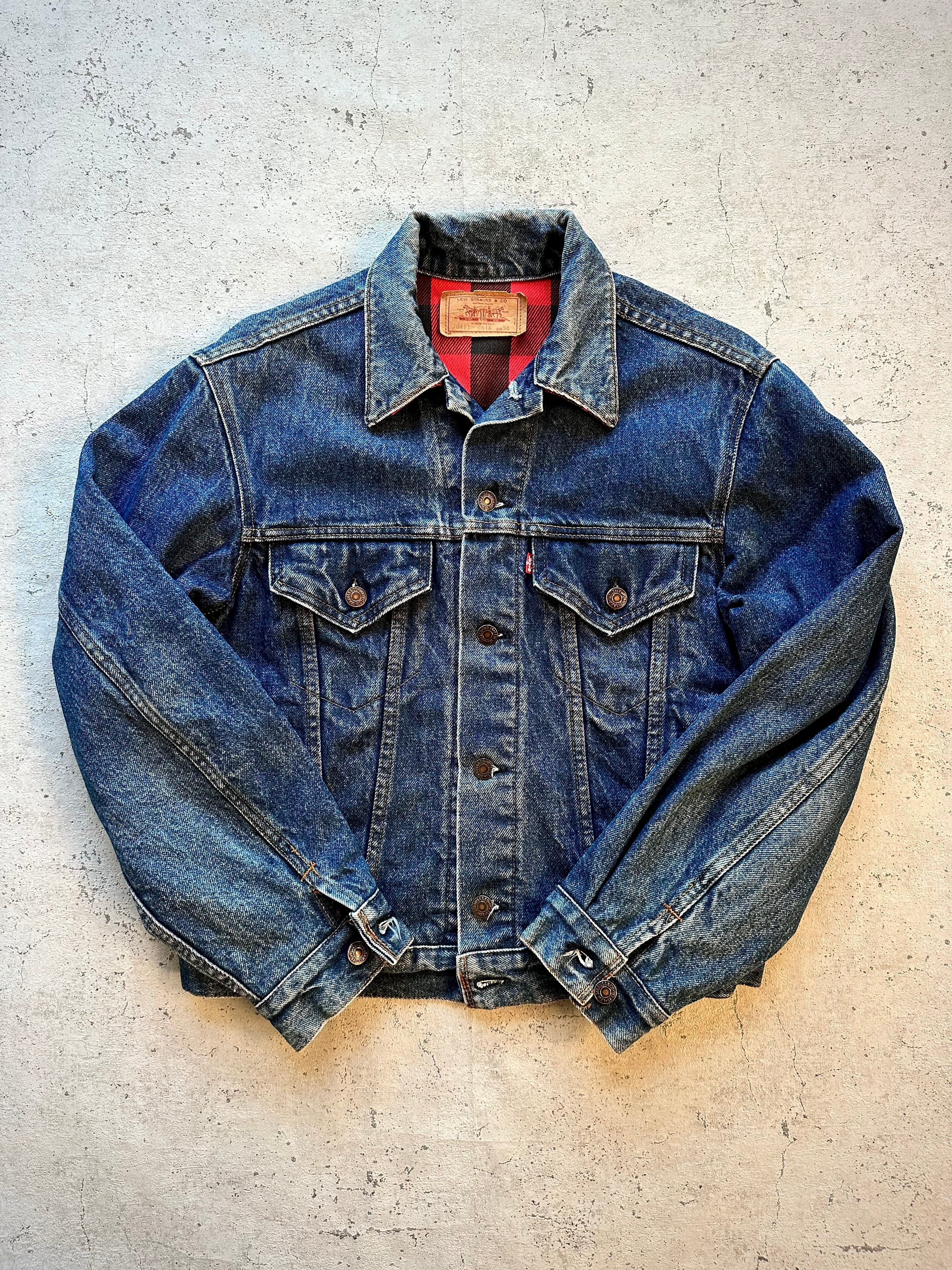 80s〜 USA製 LEVI'S 70411 DENIM JACKET WITH FLANNEL LINER OLD