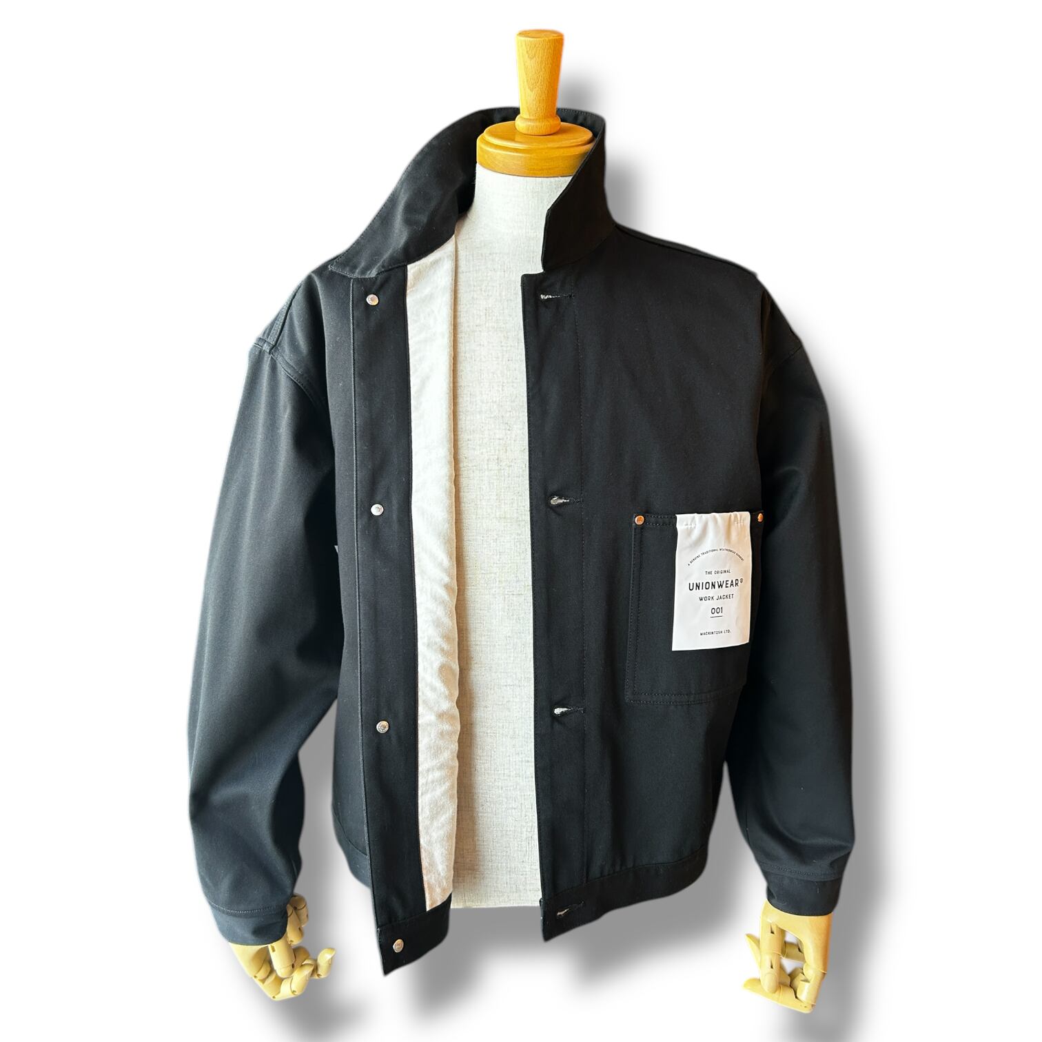 Men's 〗UNIONWEAR WORK JACKET 001-Black【Traditional WeatherWear