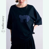 【2color】ナチュラルな魅力♡鳥と猫のワッペン刺繍クルーネックTシャツ 《P0213》