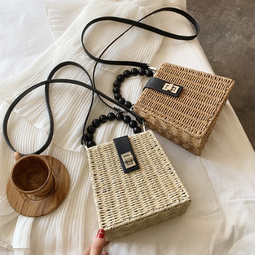 ハンドバッグ レディース ショルダーバッグ コンパクト ミニバッグ バスケット スクエアバッグ 斜め掛けバッグ 肩掛けバッグ ボールハンドル カゴバッグ かごバッグ ナチュラル カジュアル 女性