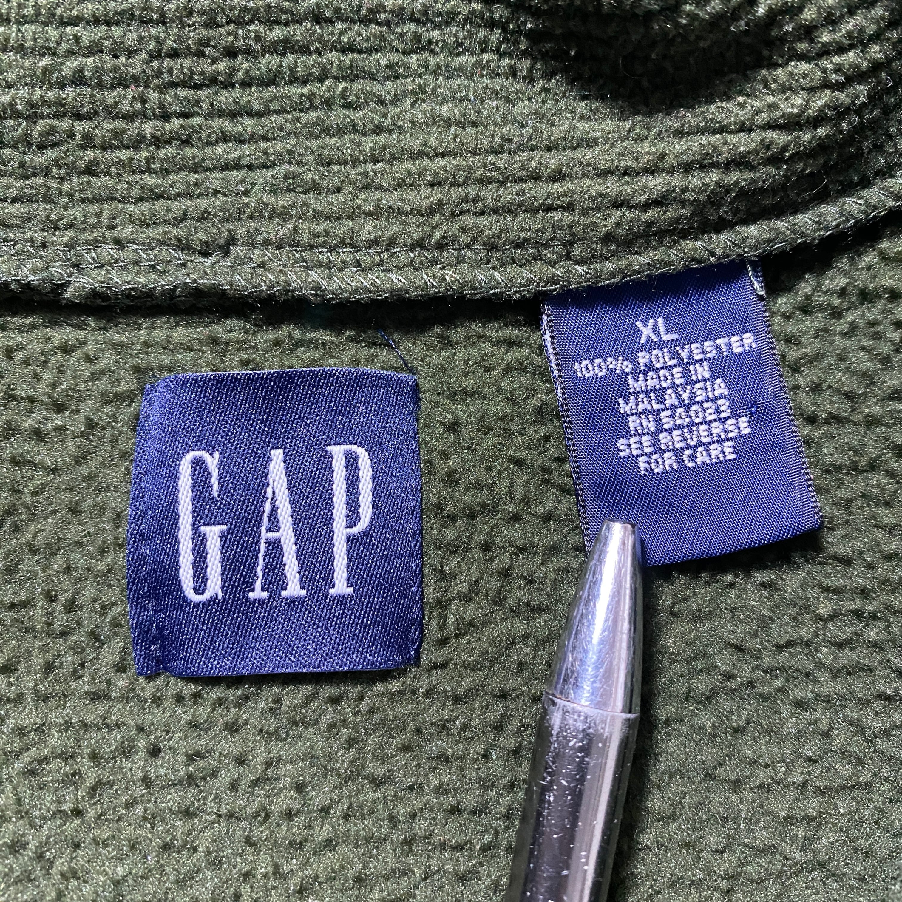 Size.XL】00's OLD GAP ギャップ ハーフジップ コーデュロイ グリーン