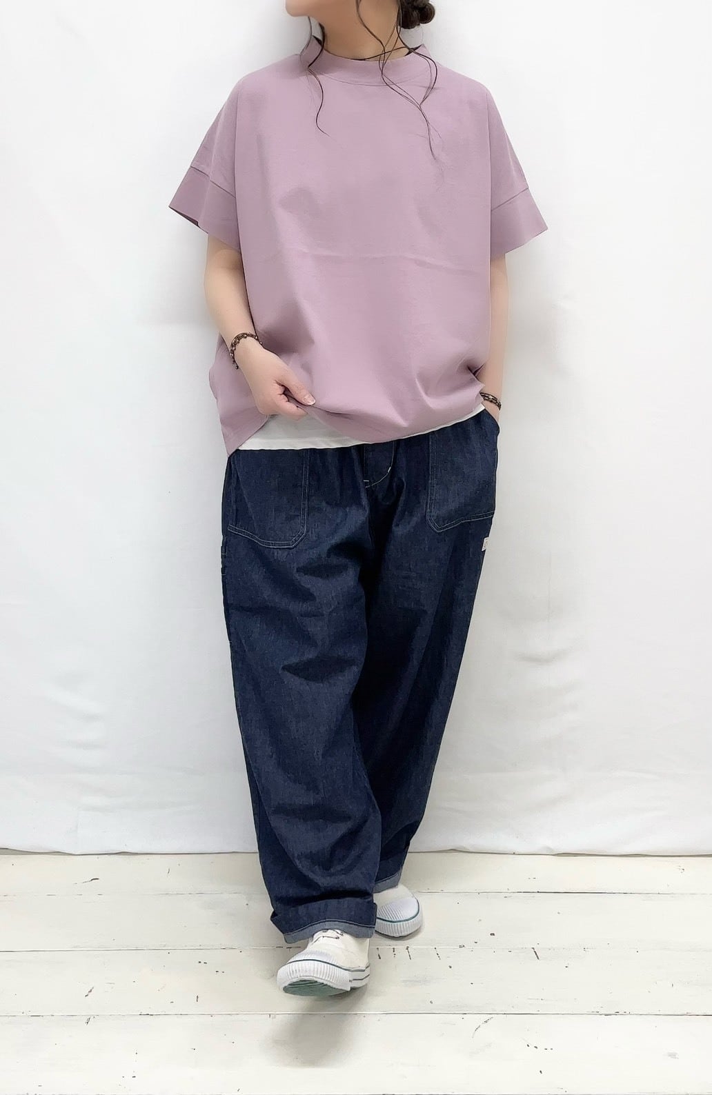 快晴堂】スタンド衿Tシャツ / 62C-43 | syozikiya online shop