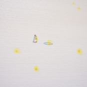「星拾いのペンギン」詩太原画｜直筆言葉のパネル付き