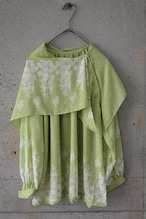 Green blouse with attached scarf