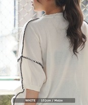 ＼SALE／◆ブラインドステッチ サマーニット◆jp-000431