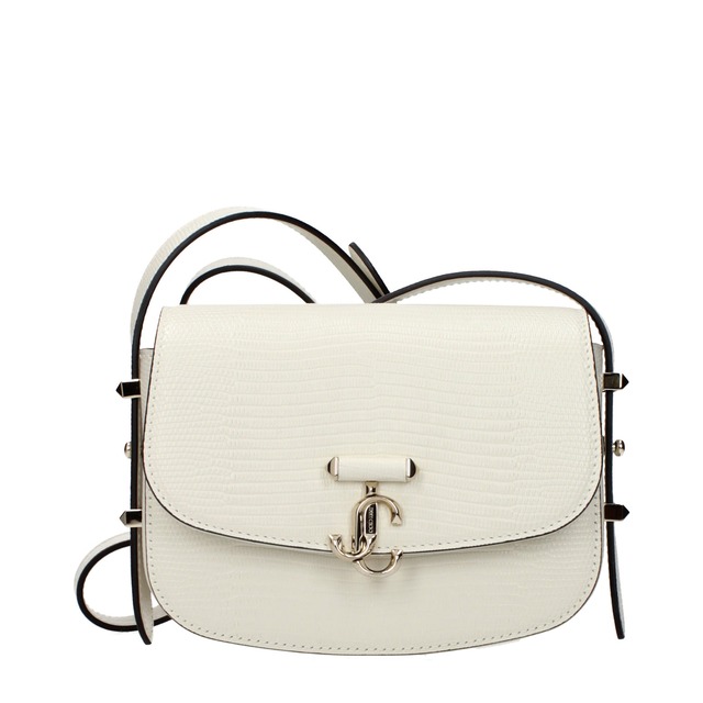【新品】JIMMY CHOO ジミーチュウ レディース ショルダーバッグ レザー ホワイト JCBCROSSBODYSOASIMILKMILK