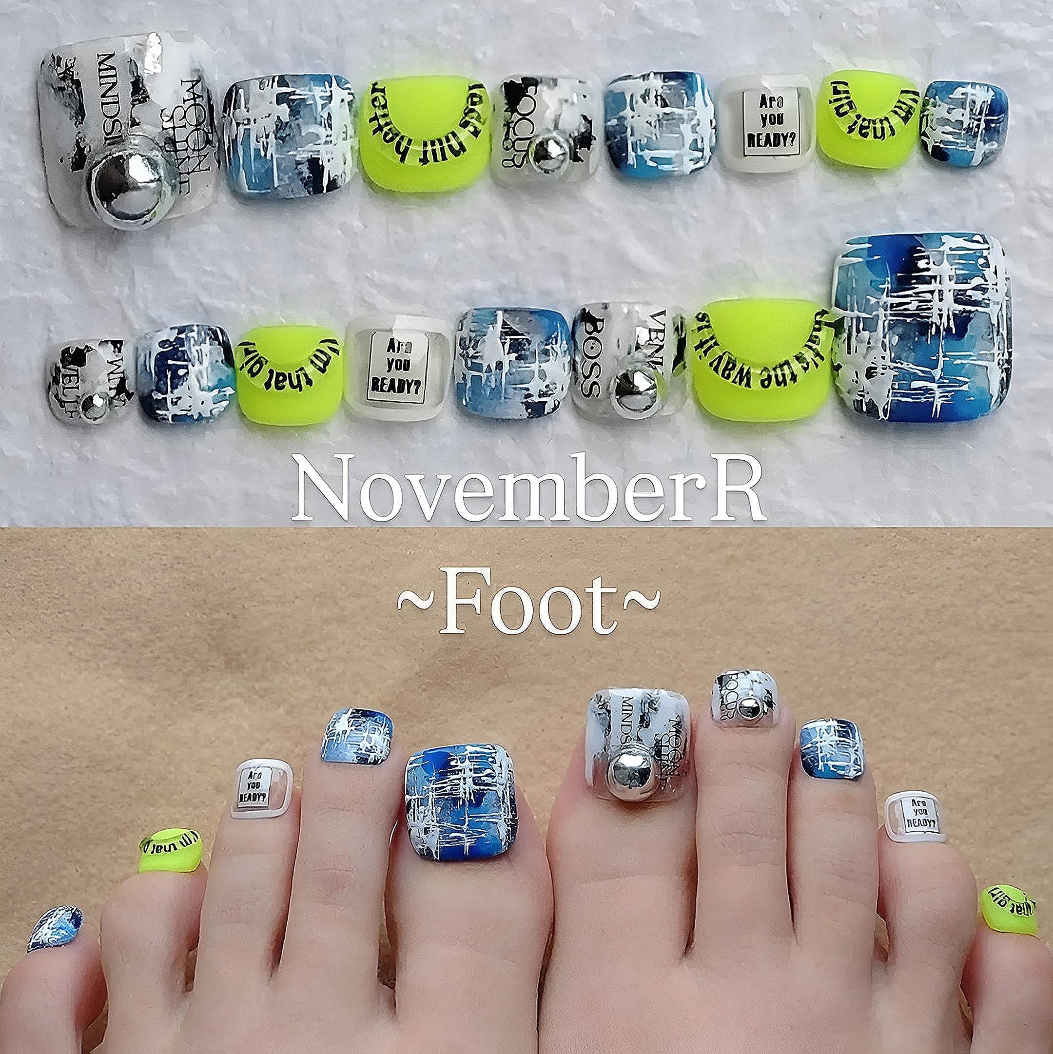 FA163⭐ちゅるんボヘミアンフットネイルチップ | NovemberR 〰️ネイル