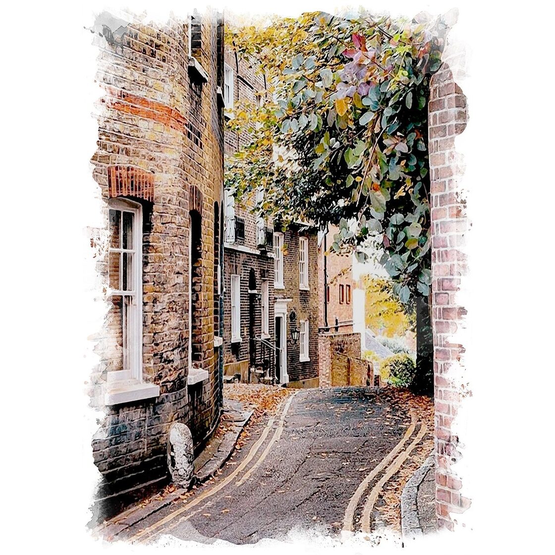 絵画 イギリス 風景画(街並み) ロンドン ハムステッド インテリア 