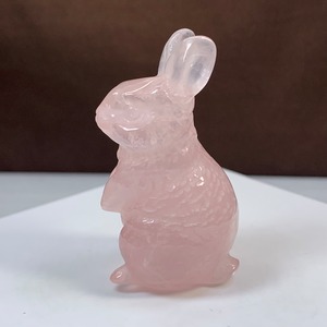 ローズクォーツうさぎさん家族セット･お家