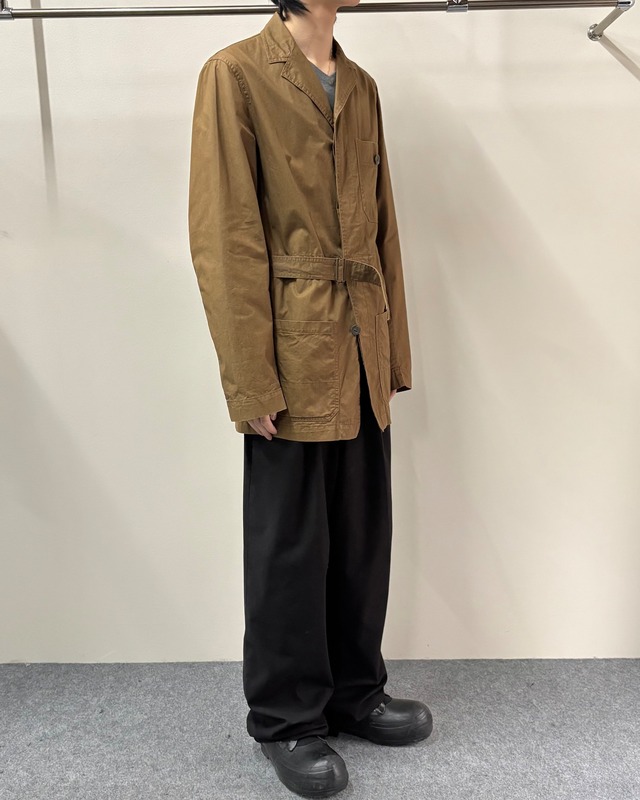【DRIES VAN NOTEN】fly front belted jacket