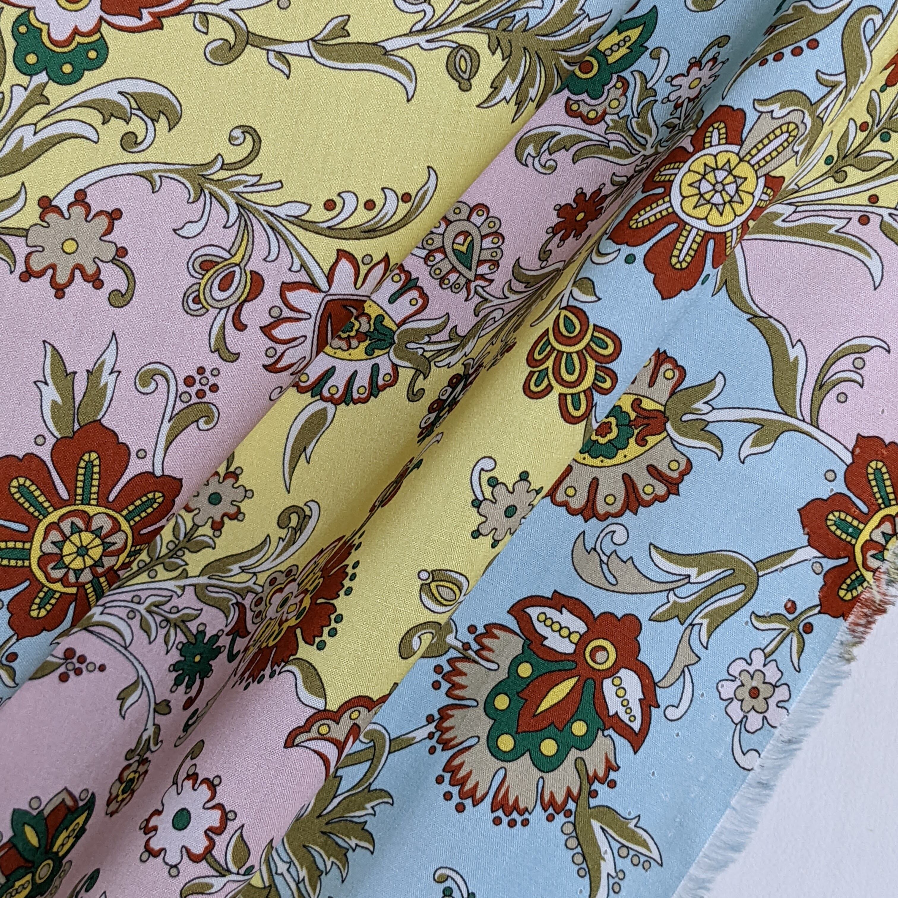 ◆輸入 リバティ LIBERTY タナローン Honour Pink&Yellow オナー ピンク&イエロー 約130×50cm