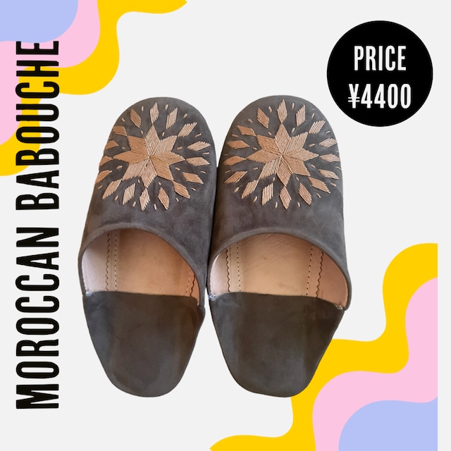 Moroccan babouche gray