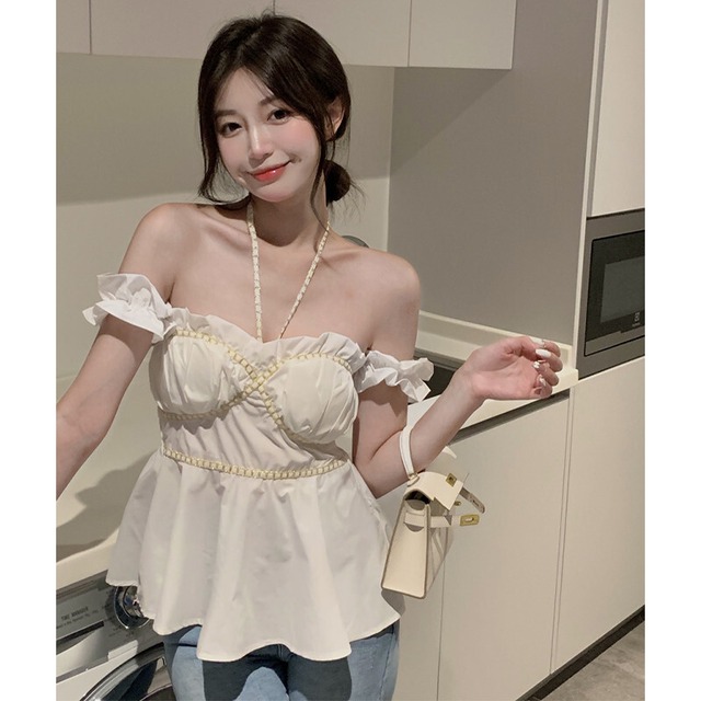 レースシフォンシャツ ショートブラウス サマー 夏物 ガールズファッション49208106905